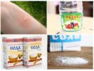 Ngứa do muỗi đốt sẽ giúp loại bỏ muối giấm và soda